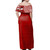 Hawaii Woman Off Shoulder Long Dress Kauai High School With Crest Style