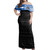 Hawaii Woman Off Shoulder Long Dress Kihei Charter School With Crest Style