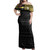 Hawaii Woman Off Shoulder Long Dress Kohala High School With Crest Style