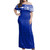 Hawaii Woman Off Shoulder Long Dress Maui High School With Crest Style