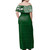 Hawaii Woman Off Shoulder Long Dress MolokaÊ»i High School With Crest Style