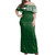 Hawaii Woman Off Shoulder Long Dress MolokaÊ»i High School With Crest Style