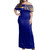 Hawaii Woman Off Shoulder Long Dress Waipahu High School With Crest Style