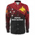 Papua New Guinea Long Sleeve Shirt - PNG Flag Color With Traditional Patterns Papua New Guinea Long Sleeve Shirt - PNG Flag Color With Traditional Patterns