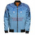Federated States Of Micronesia Bomber Jacket - Flag Color With Traditional Patterns