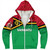 Vanuatu Sherpa Hoodie - Flag Color With Traditional Patterns