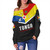 Tonga Off Shoulder Sweatshirt Custom Coat Of Arm Sport Style