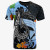 Hawaii Kanaka Maoli Custom Personalised T-Shirt - Fish Hooks And Wave 1