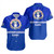 Northern Mariana Islands Short Sleeve Shirt - Flag Color With Traditional Patterns