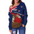 New Zealand Off Shoulder Sweatshirt - FLag Anzac Day Maori Patterns 3 New Zealand Off Shoulder Sweatshirt - FLag Anzac Day Maori Patterns 3