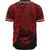 Hawaii Polynesian Custom Personalised Baseball Shirt - Tribal Wave Tattoo Red