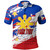 Philippines Filipinos Polo Shirt Custom Filipino Sun 3 Stars Bicolor Flag Tribal Grunge Style