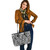 Polynesian Ethnic Pattern Leather Tote Bag