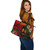 Marquesas Islands Leather Tote Bag Polynesian Turtle Tropical