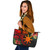 Philippines Leather Tote Bag Polynesian Turtle Tropical