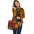 Philippines Leather Tote Bag Polynesian Turtle Tropical