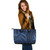 Polynesia Leather Tote Bag Pattern Tattoo Blue