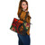 Vanuatu Leather Tote Bag Polynesian Turtle Tropical