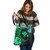 Hawaii Tote Bag Polynesian Turtle Tropical Gardient Green