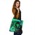 Hawaii Tote Bag Polynesian Turtle Tropical Gardient Green