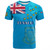 Tuvalu T-Shirt Flag Color With Traditional Patterns