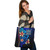 Fiji Crest Custom Personalised Tote Bag Blue Vintage Tribal Mountain