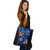 Fiji Crest Custom Personalised Tote Bag Blue Vintage Tribal Mountain
