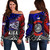 American Samoa Off Shoulder Sweatshirt Always In Gods Arms