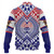 American Samoa Baseball Jacket Custom AS Coat Of Arms Polynesian Art Tattoo Sleeve