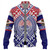 American Samoa Baseball Jacket Custom AS Coat Of Arms Polynesian Art Tattoo Sleeve