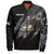 American Samoa Bomber Jacket Custom AS Pride Polynesian Sleeve Tattoo Scratch Style Black