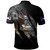 American Samoa Polo Shirt Custom AS Pride Polynesian Sleeve Tattoo Scratch Style Black