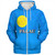 Palau Sherpa Hoodie Flag Color With Traditional Patterns