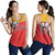 Marquesas Islands Women Tank Flag Color With Traditional Patterns