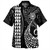 American Samoa Combo Dress And Shirt Coat Of Arms Kakau Style White