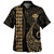 Hawaii Combo Dress And Shirt Kanaka Coat Of Arms Kakau Style Gold