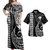 Hawaii Combo Dress And Shirt Kanaka Coat Of Arms Kakau Style White
