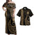 Cook Islands Combo Dress And Shirt Coat Of Arms Kakau Style Gold