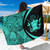 Cook Islands Sarong Coat Of Arm Lauhala Circle Turquoise