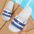 Gambier Islands Flag Color With Traditional Patterns Slide Sandals