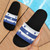 Gambier Islands Flag Color With Traditional Patterns Slide Sandals