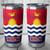 Kiribati Flag Color With Traditional Patterns Tumbler