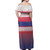 Hawaii Flag Color With Traditional Patterns Women Off Shoulder Long Dress