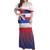 Hawaii Flag Color With Traditional Patterns Women Off Shoulder Long Dress