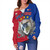Philippines Filipinos Off Shoulder Sweatshirt The Philippine Eagle With Traditional Patterns Philippines Filipinos Off Shoulder Sweatshirt The Philippine Eagle With Traditional Patterns