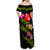 Wallis And Futuna Women Off Shoulder Long Dress - Plumeria Tribal