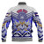 American Samoa Baseball Jacket Custom American Samoa Seal And Eagle Polynesian Tattoo