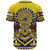American Samoa Baseball Shirt Custom American Samoa Seal And Eagle Polynesian Tattoo Yellow