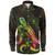 Niue Long Sleeve Shirt Sea Turtle With Blooming Hibiscus Flowers Reggae
