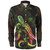 Hawaii Long Sleeve Shirt Sea Turtle With Blooming Hibiscus Flowers Reggae